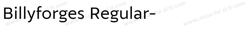 Billyforges Regular字体转换